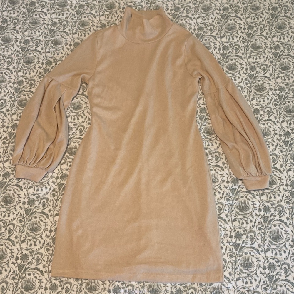 Mock neck sweater dress